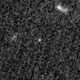 F150W image, 3.2 arcsec across, north up