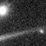 F090W image, 3.2 arcsec across, north up