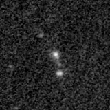 F090W image, 3.2 arcsec across, north up
