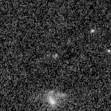 F090W image, 3.2 arcsec across, north up