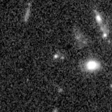 F090W image, 3.2 arcsec across, north up