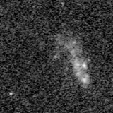 F090W image, 3.2 arcsec across, north up
