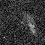 F150W image, 3.2 arcsec across, north up