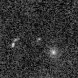 F150W image, 3.2 arcsec across, north up