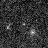 F200W image, 3.2 arcsec across, north up