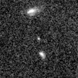 F150W image, 3.2 arcsec across, north up