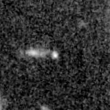 F150W image, 3.2 arcsec across, north up