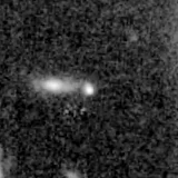 F200W image, 3.2 arcsec across, north up