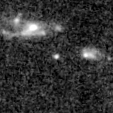 F090W image, 3.2 arcsec across, north up