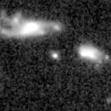 F200W image, 3.2 arcsec across, north up