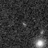 F150W image, 3.2 arcsec across, north up