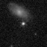 F150W image, 3.2 arcsec across, north up