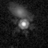 F444W image, 3.2 arcsec across, north up