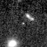 F200W image, 3.2 arcsec across, north up