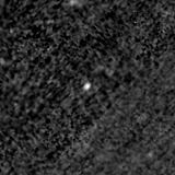F090W image, 3.2 arcsec across, north up
