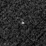 F090W image, 3.2 arcsec across, north up