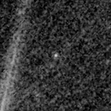 F150W image, 3.2 arcsec across, north up