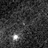 F150W image, 3.2 arcsec across, north up