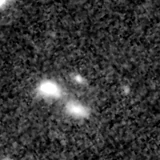 F200W image, 3.2 arcsec across, north up
