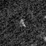 F090W image, 3.2 arcsec across, north up