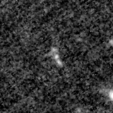 F115W image, 3.2 arcsec across, north up
