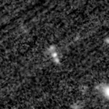 F150W image, 3.2 arcsec across, north up