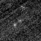 F150W image, 3.2 arcsec across, north up