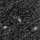 F200W image, 3.2 arcsec across, north up