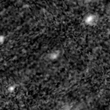 F150W image, 3.2 arcsec across, north up