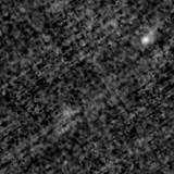 F090W image, 3.2 arcsec across, north up