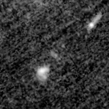 F200W image, 3.2 arcsec across, north up