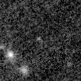 F150W image, 3.2 arcsec across, north up
