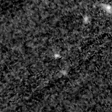 F150W image, 3.2 arcsec across, north up