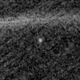 F150W image, 3.2 arcsec across, north up