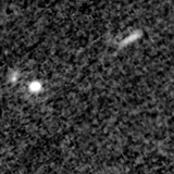 F090W image, 3.2 arcsec across, north up