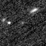 F150W image, 3.2 arcsec across, north up