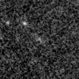 F090W image, 3.2 arcsec across, north up