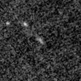 F115W image, 3.2 arcsec across, north up