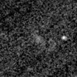 F150W image, 3.2 arcsec across, north up