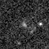 F200W image, 3.2 arcsec across, north up
