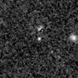 F090W image, 3.2 arcsec across, north up
