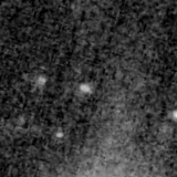F150W image, 3.2 arcsec across, north up