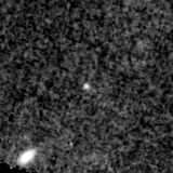 F150W image, 3.2 arcsec across, north up