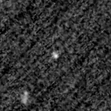 F200W image, 3.2 arcsec across, north up