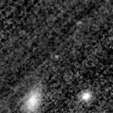 F200W image, 3.2 arcsec across, north up