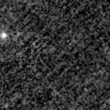 F090W image, 3.2 arcsec across, north up