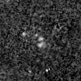 F090W image, 3.2 arcsec across, north up