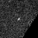 F150W image, 3.2 arcsec across, north up