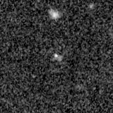 F150W image, 3.2 arcsec across, north up