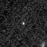 F150W image, 3.2 arcsec across, north up